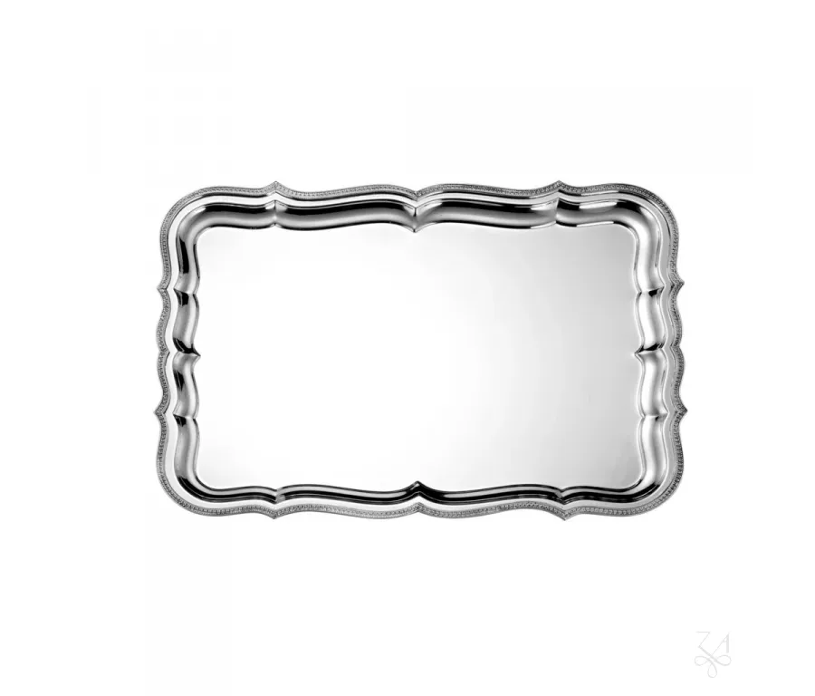 obrazek 1 Prostokątna nowoczesna srebrna taca - Zaramella Argenti