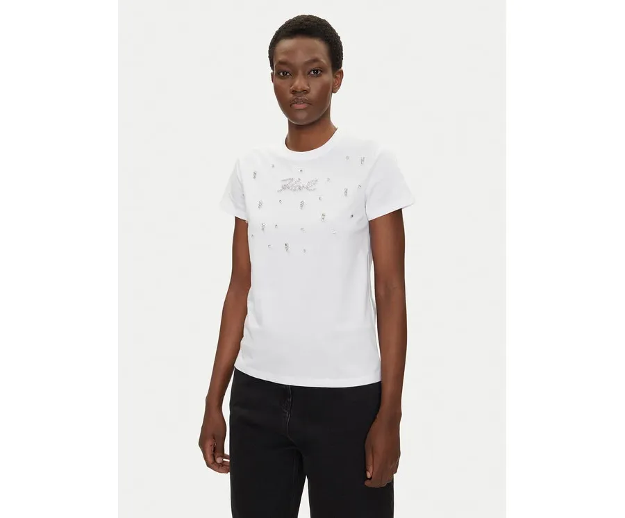 obrazek 1 KARL LAGERFELD T-Shirt A2W17120 Biały Regular Fit