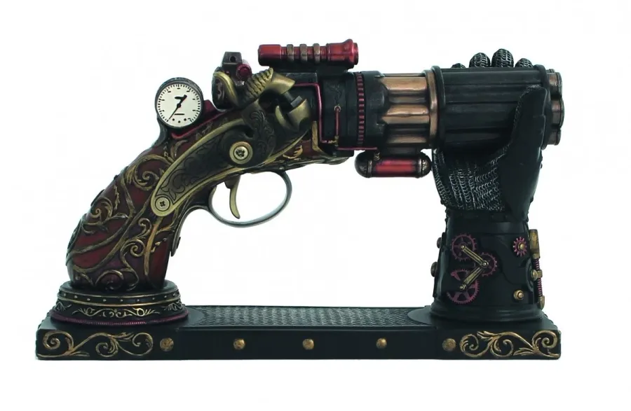obrazek 1 Stylowa dekoracja - steampunkowy stojak na pistolet