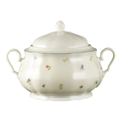 Zdjęcie Duża porcelanowa waza z pokrywką w stylu klasycznym - Seltmann Weiden