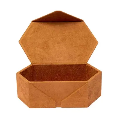 Zdjęcie Luksusowe zamszowe pudełko na akcesoria dla mężczyzn i kobiet