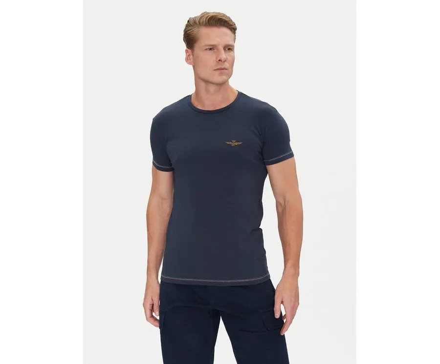 obrazek 1 Aeronautica Militare T-Shirt AM1UTI003 Granatowy Regular Fit