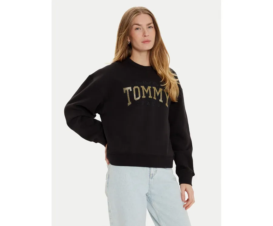 obrazek 1 Tommy Jeans Bluza Varsity DW0DW19845 Czarny Boxy Fit