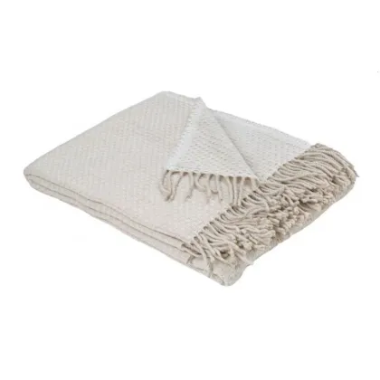 Zdjęcie Stylowa narzuta, koc Feroe Ivoire 130x170 cm