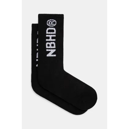 Zdjęcie NEIGHBORHOOD skarpetki Nbhd Logo Socks męskie kolor czarny 242WINH.UWM02