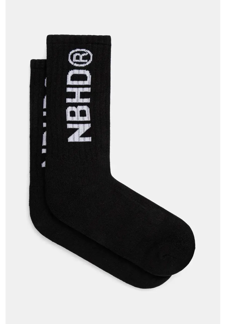 obrazek 1 NEIGHBORHOOD skarpetki Nbhd Logo Socks męskie kolor czarny 242WINH.UWM02
