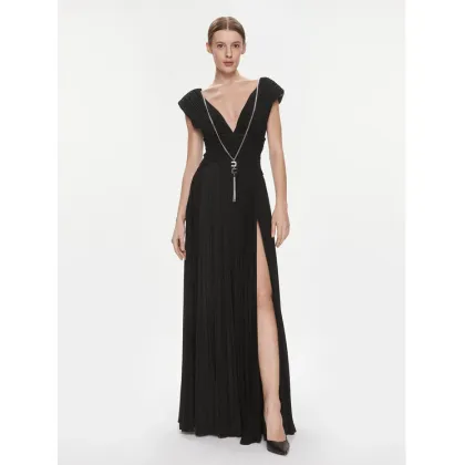 Zdjęcie Elisabetta Franchi Sukienka wieczorowa AB-563-41E2-5754 Czarny Regular Fit
