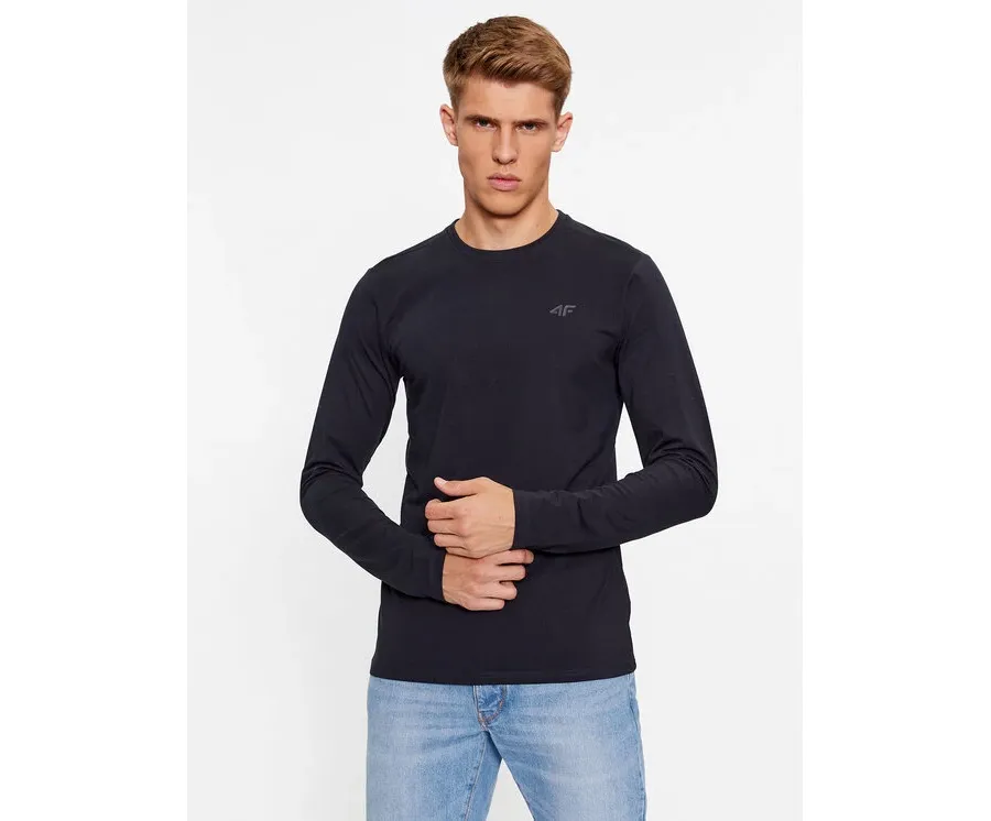obrazek 1 4F Longsleeve 4FAW23TLONM155 Niebieski Slim Fit
