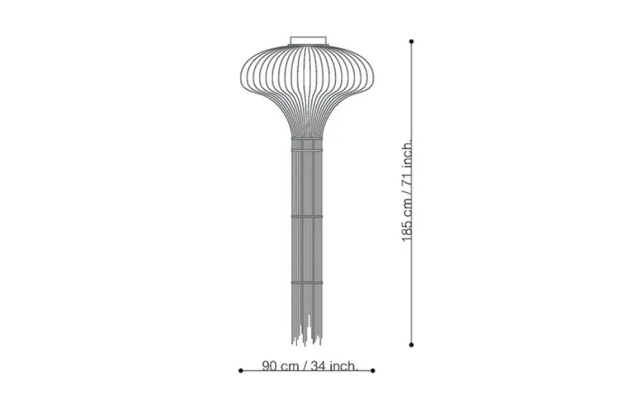 obrazek 4 Lampa sufitowa Onion ze stali i chromu
