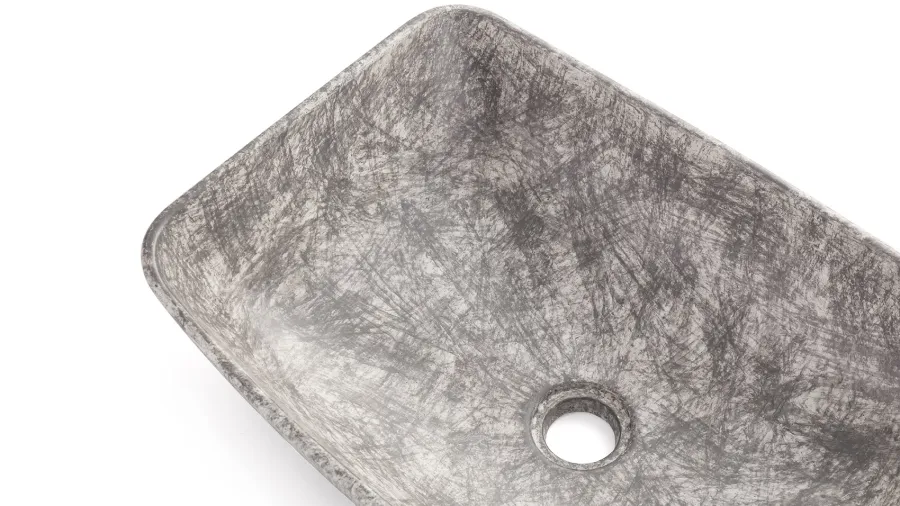obrazek 3 Piękna umywalka 50 cm VIRGO BASIC – STONE, szary, lakier matowy