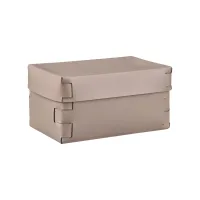 Zdjęcie Eleganckie skórzane pudełko Snob do przechowywania 25x15xH13,5 cm w kolorze cappuccino