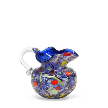 Zdjęcie Niebieski dzbanek z włoskiego szkła murano