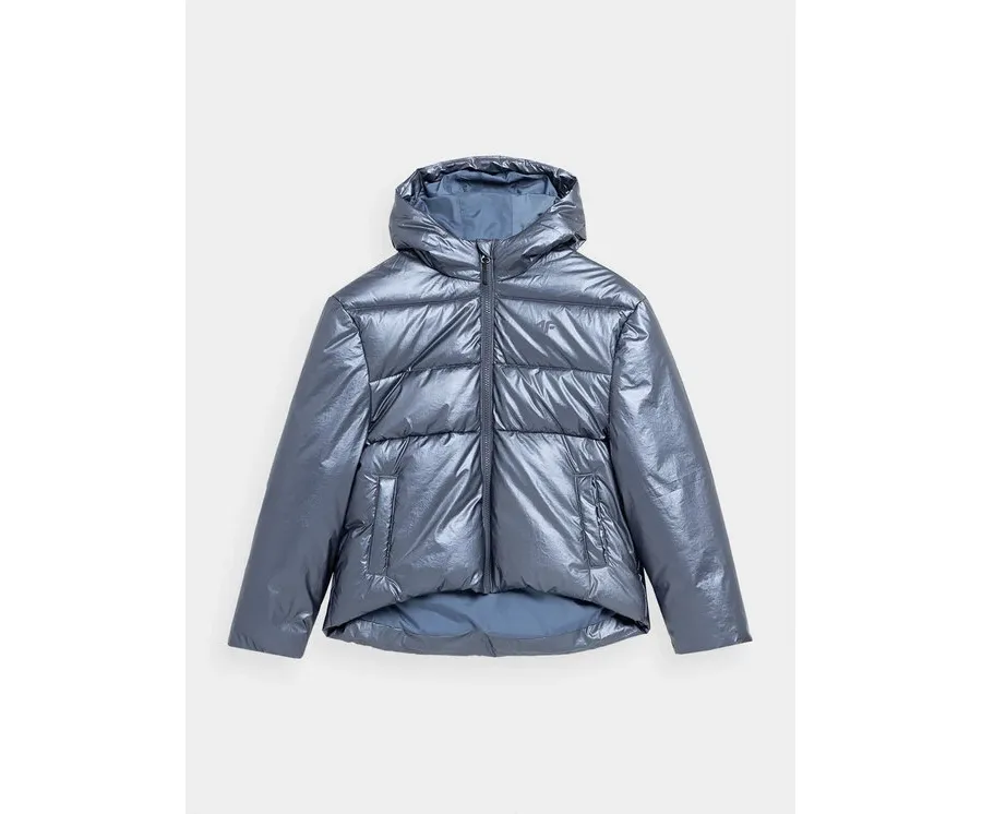 obrazek 1 4F Kurtka zimowa 4FJAW23TDJAF267 Srebrny Regular Fit