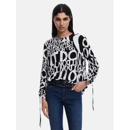 Zdjęcie Desigual Bluzka 25SWBW04 Czarny Regular Fit