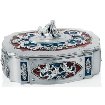 Zdjęcie Posrebrzany upominek dla kobiet - pojemnik na biżuterię