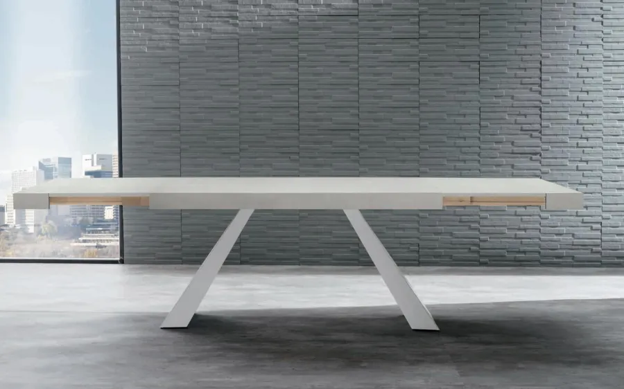 obrazek 3 Włoski piękny rozkładany stół do salonu L. 140+40+40 P. 90 H. 75 cm – Zamagna Italia