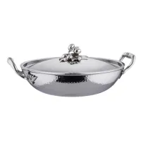 Zdjęcie Stylowa patelnia typu Wok ze stali nierdzewnej i aluminium