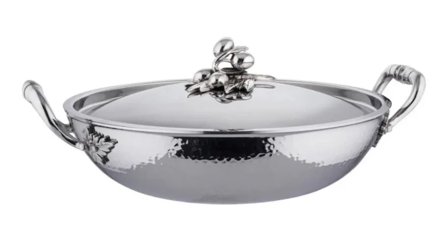 obrazek 1 Stylowa patelnia typu Wok ze stali nierdzewnej i aluminium