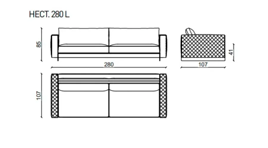 obrazek 4 Włoska sofa do nowoczesnego salonu - Ulivi Salotti