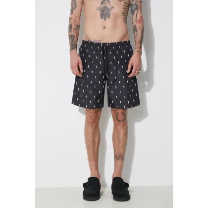 Zdjęcie Neil Barrett szorty kąpielowe All-Over Micro Bolts Swim Long Shorts kolor czarny MY58026B-Y068-524N