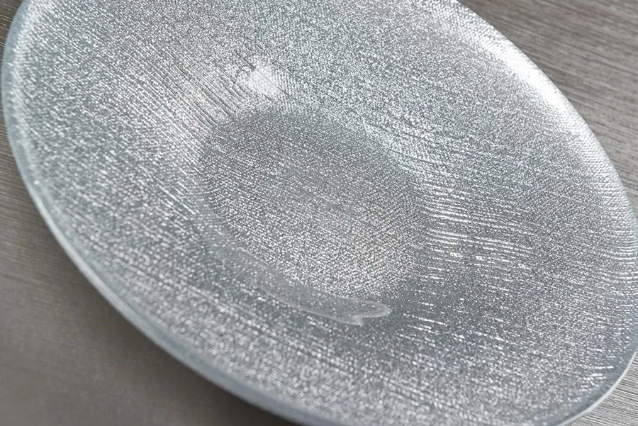 picture 2 Unique round plate from silver glass to tableware