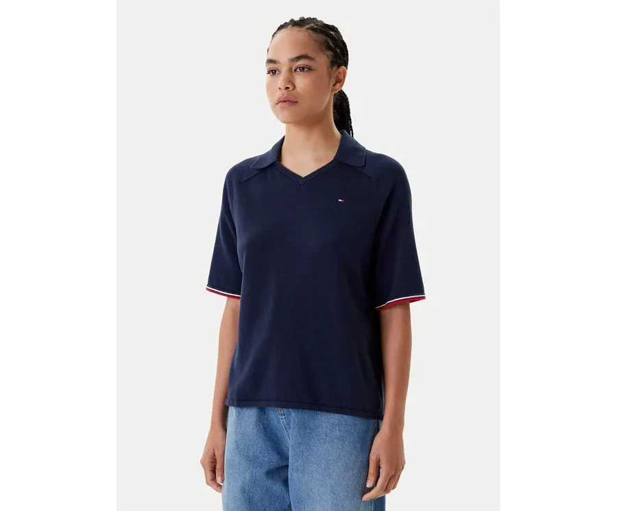 obrazek 1 Tommy Hilfiger Polo WW0WW45694 Écru Regular Fit