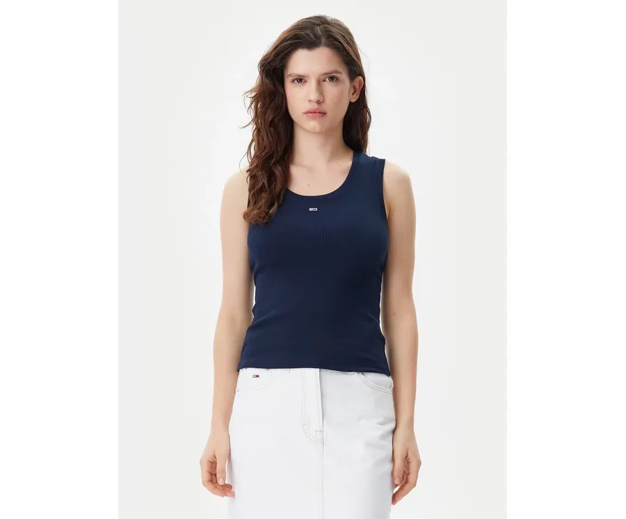 obrazek 1 Tommy Jeans Top Essential DW0DW20673 Granatowy Slim Fit