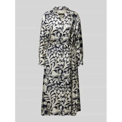 Zdjęcie Sukienka jedwabna z wiązanym paskiem model ‘GAIA’