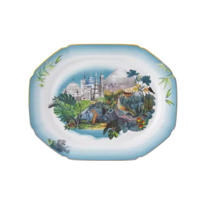 Zdjęcie Mały talerz z porcelany Rêveries z wyjątkowym krajobrazem - Vista Alegre