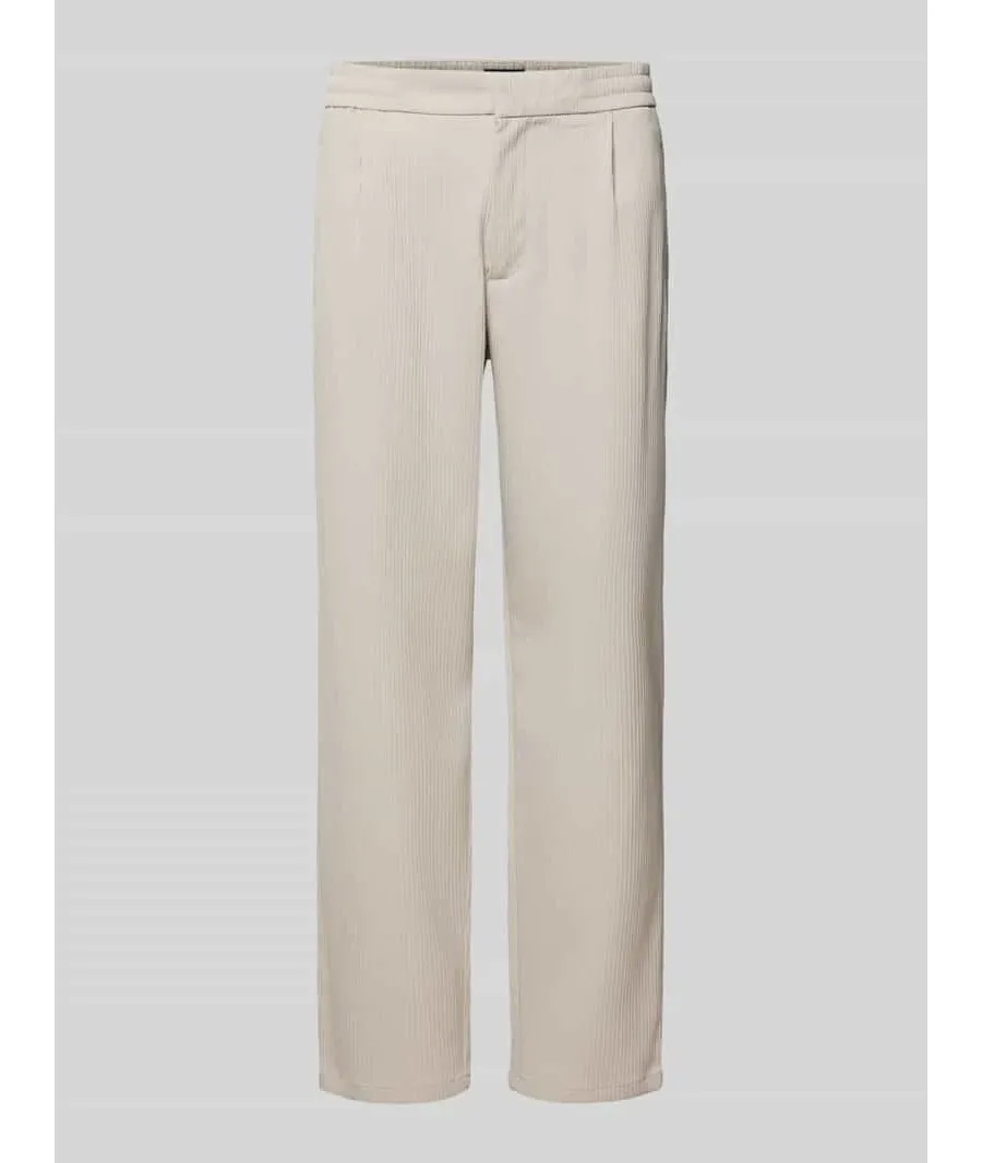 obrazek 1 Spodnie sztruksowe z zapięciem na haftkę i zamek błyskawiczny