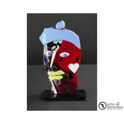 Zdjęcie Abstrakcyjna rzeźba Picasso Pop Art szkło Murano
