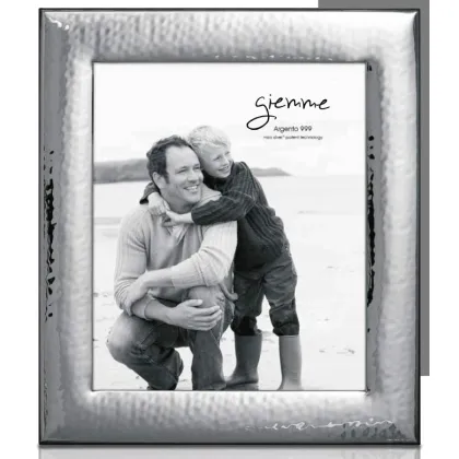 Picture Silver photo frame 20x25 cm with hammered frame