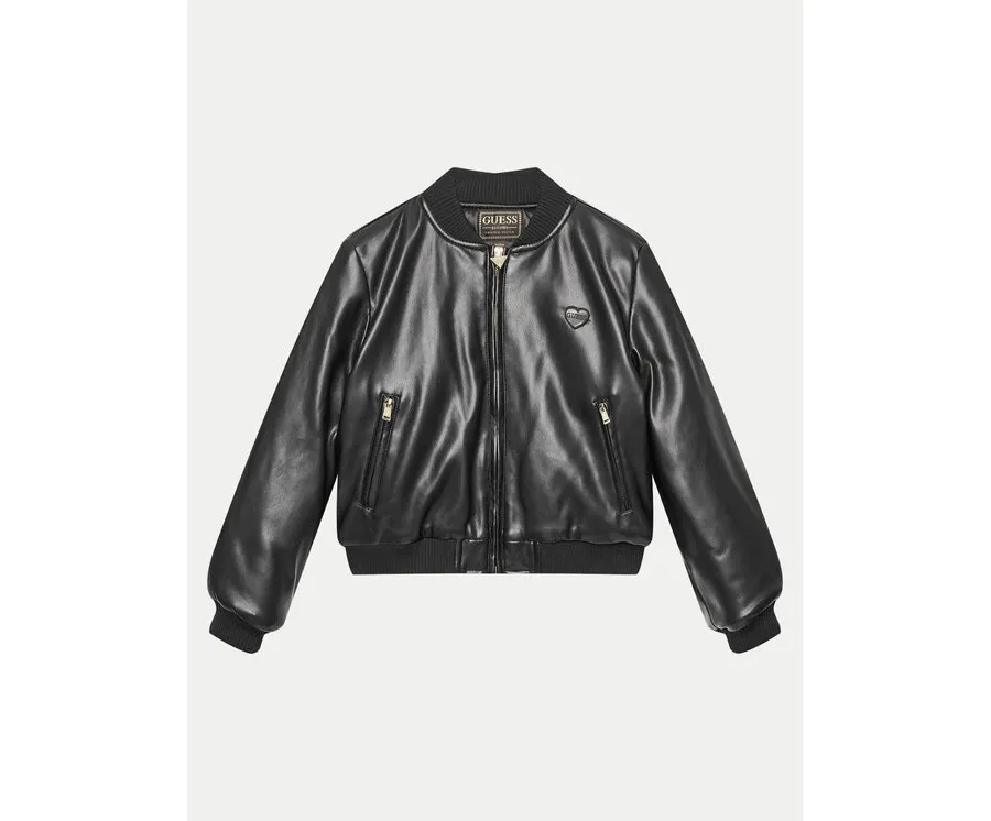 obrazek 1 Guess Kurtka z imitacji skóry J4YL13 WE8D0 Czarny Relaxed Fit