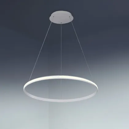 Zdjęcie Stylowa lampa wisząca Lens ze stali, aluminium, silikonu ⌀100 cm