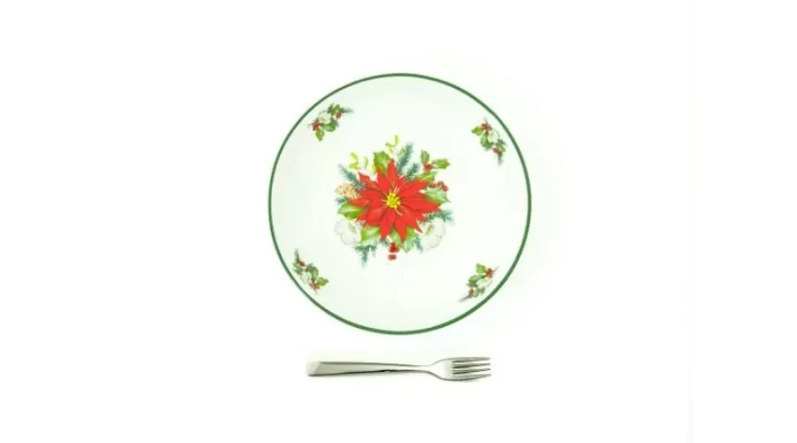obrazek 1 Świąteczna miska 27 cm z motywem kwiatów – Le Ceramiche