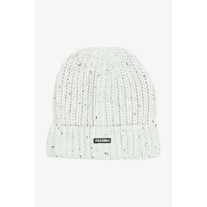 Zdjęcie PLEASURES czapka Impact Watch Cap kolor biały z grubej dzianiny P22W050-BLACK P22W050-WHITE