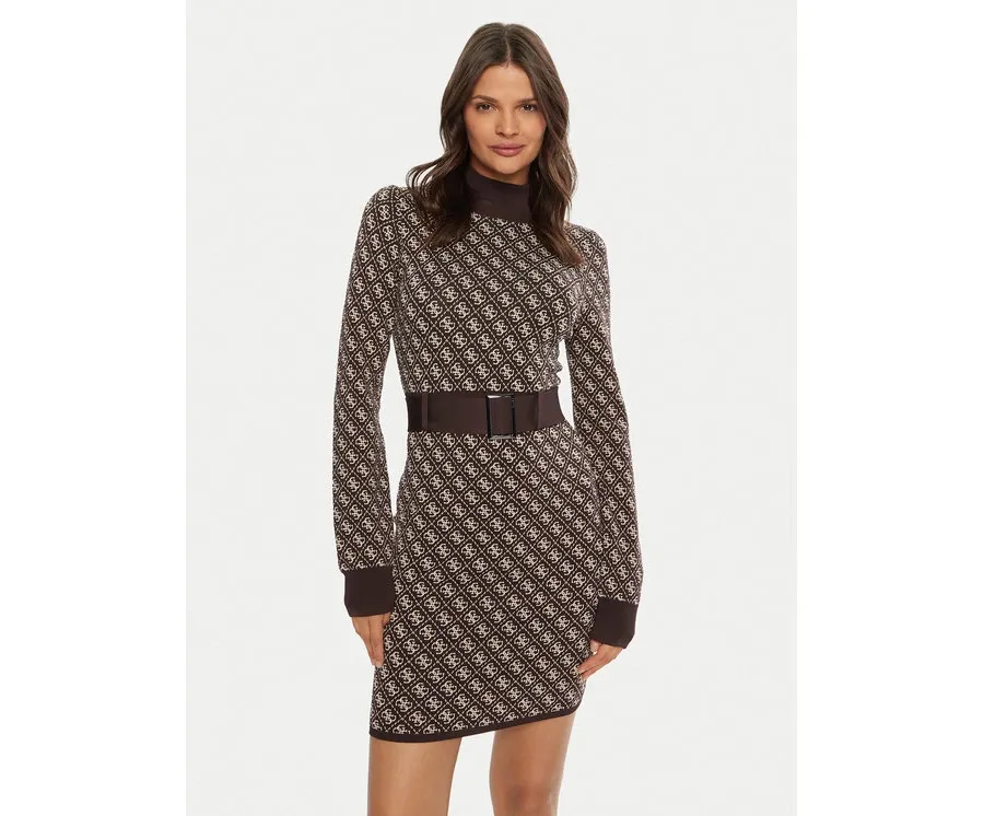 obrazek 1 Guess Sukienka dzianinowa Lise W4BK43 Z37K0 Brązowy Regular Fit