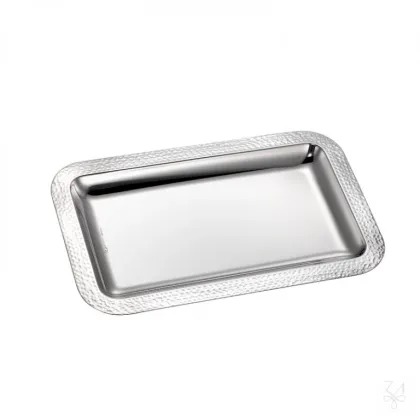 Zdjęcie Oryginalna stylowa srebrna taca na listy - Zaramella Argenti