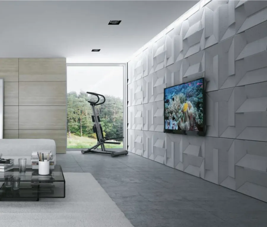 obrazek 1 60x60 cm VT - PB26 (S96 ciemny szary) Ori - panel dekor 3D beton architektoniczny A
