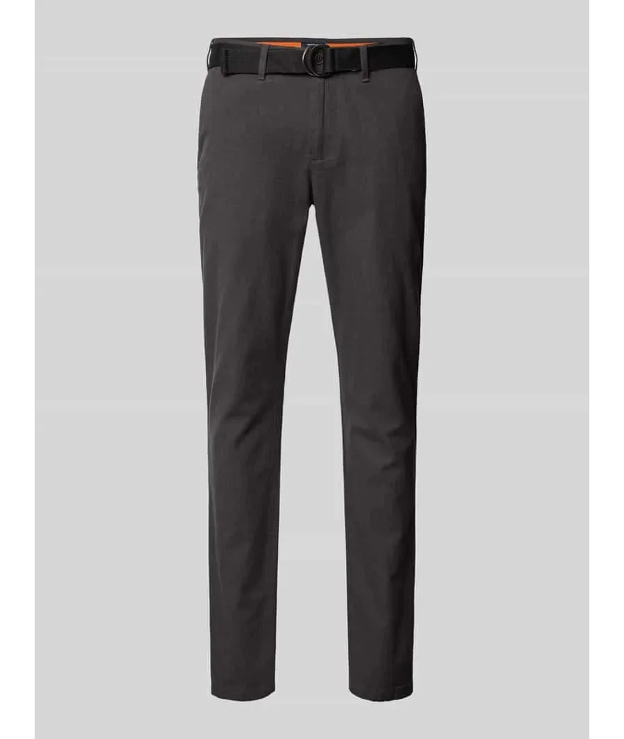 obrazek 1 Chinosy o kroju slim fit z fakturowanym wzorem