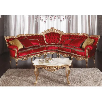 Zdjęcie Luksusowa włoska rogowa sofa w stylu antycznym – Morello Gianpaolo