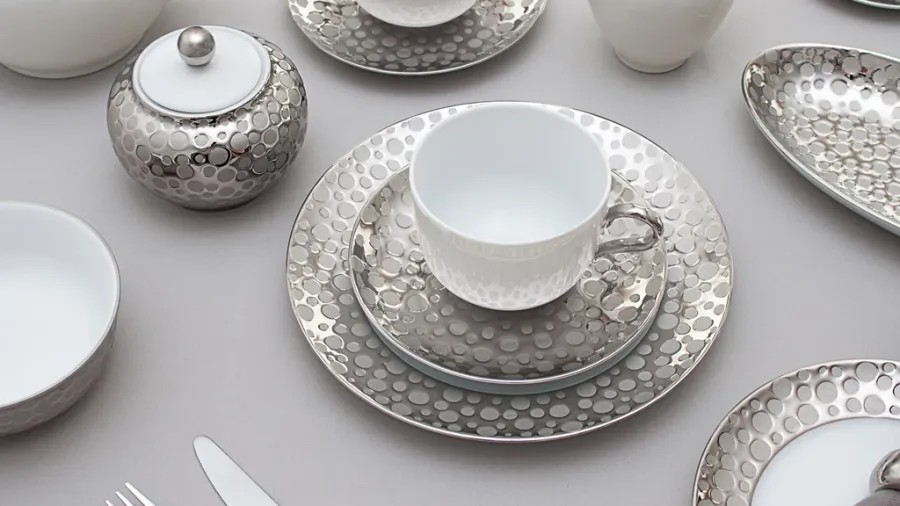 obrazek 1 Ekskluzywna porcelanowa zastawa stołowa na stół dla 12 osobowej rodziny - Porcel