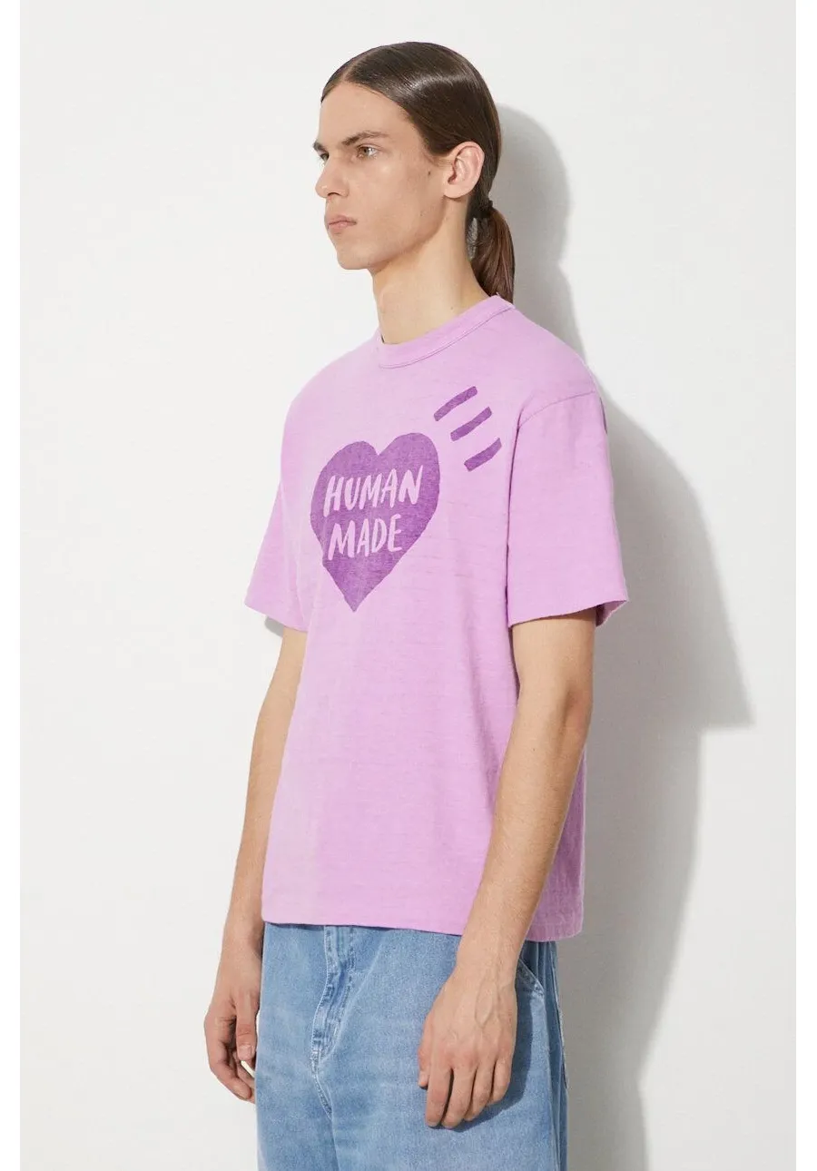 obrazek 1 Human Made t-shirt bawełniany Color męski kolor fioletowy z nadrukiem HM27CS006
