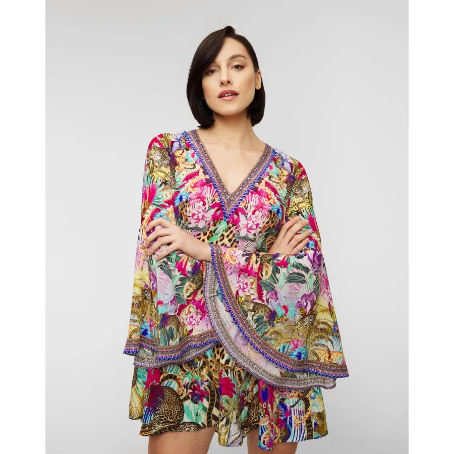obrazek 1 Sukienka Camilla V-neck Flared Sleeve Mini Dress