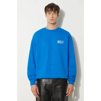 Zdjęcie Awake NY bluza bawełniana Awake Crewneck męska kolor niebieski z aplikacją SP24-CN002