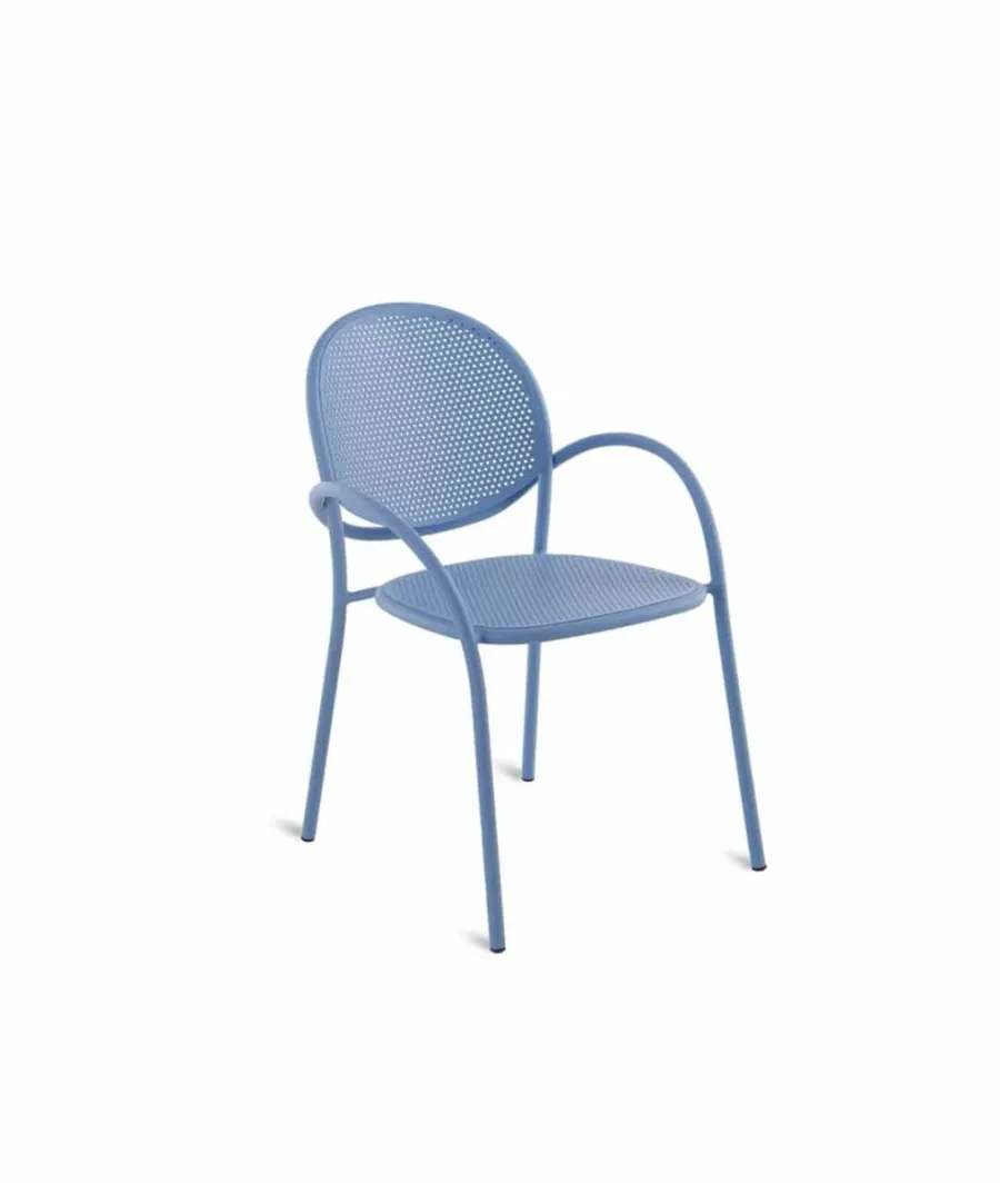 obrazek 1 Stylowe krzesło aluminiowe Les Arcs w kolorze niebieskim