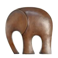 Picture Beautiful modernist bronze elephant sculpture