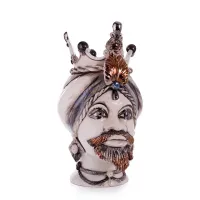 Picture Heads of a Moor and a Moorish woman - symbols of Sicilian culture and tradition