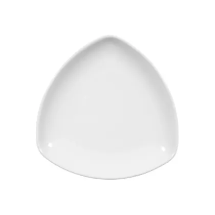 Zdjęcie Porcelanowy biały trójkątny talerz do chleba 15 cm z Niemiec - Seltmann Weiden