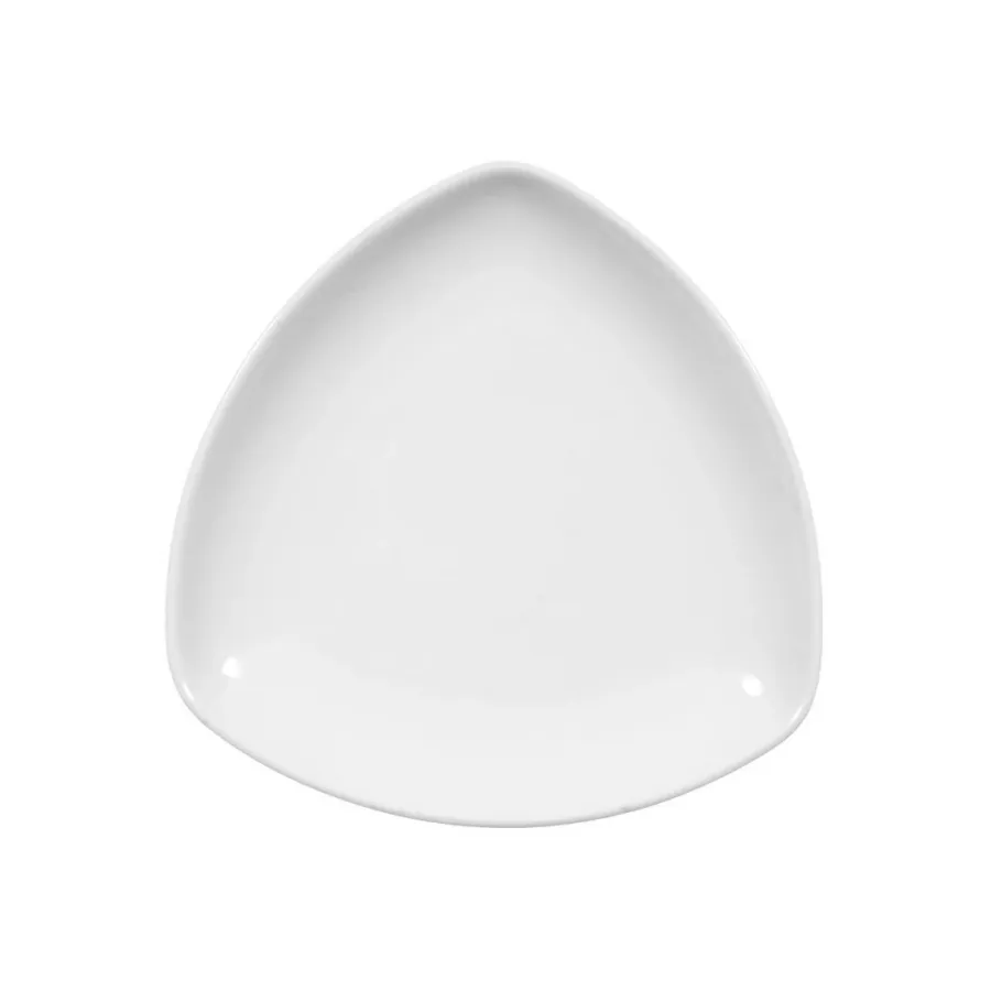 obrazek 1 Porcelanowy biały trójkątny talerz do chleba 15 cm z Niemiec - Seltmann Weiden